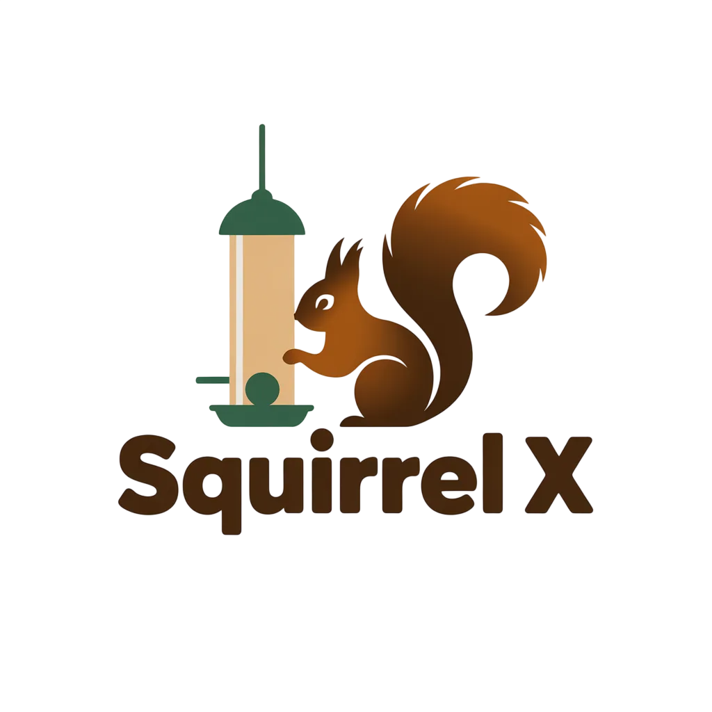 Squirrel X bird feeder logo